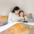 thumbnail image 5 of Feelyou Chic Abstract Ombre Full Size Comforter Sets for Women, Vintage Fashion Art Bedding Comforter Set, Fashion Watercolor Reversible Bedding Sets, Super Cozy Room Decor, 3-Piece, 5 of 8
