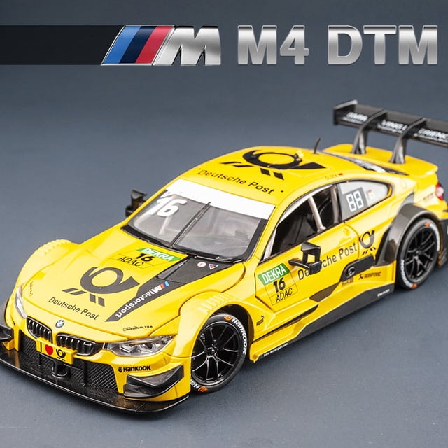 1:24 BMW M4 GT3 AUDI R8 LMS WASA edición conjunta coche deportivo de aleación modelo Diecasts Metal coche de carreras modelo sonido luz niños juguetes regalo
