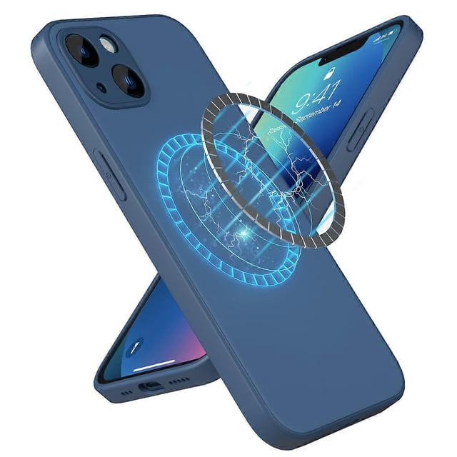 Magnetic Adsorption Phone Case for Phone with Frosted Glass Protective Cover
