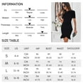 thumbnail image 6 of Women's Summer Dress Short Sleeves Bodycon Mini Dress Ruched Puff Sleeve Ruffle Hem Cocktail Party Dress, 6 of 6