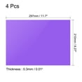 thumbnail image 2 of Uxcell 4Pcs Gel Light Filter Transparent Color Correction Plastic Sheets Purple, 2 of 5