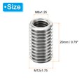 thumbnail image 2 of Uxcell Thread Adapters Sleeve Reducing Nut 20pcs M12x1.75 Male to M8x1.25 Female Repairing Insert Nut 20mm, 2 of 6