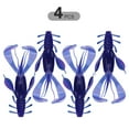 thumbnail image 1 of TFixol 4-Pack Realistic PVC Shrimp Lures, 10cm, 6th Color, Eco-Friendly Freshwater Fishing Baits, 1 of 6