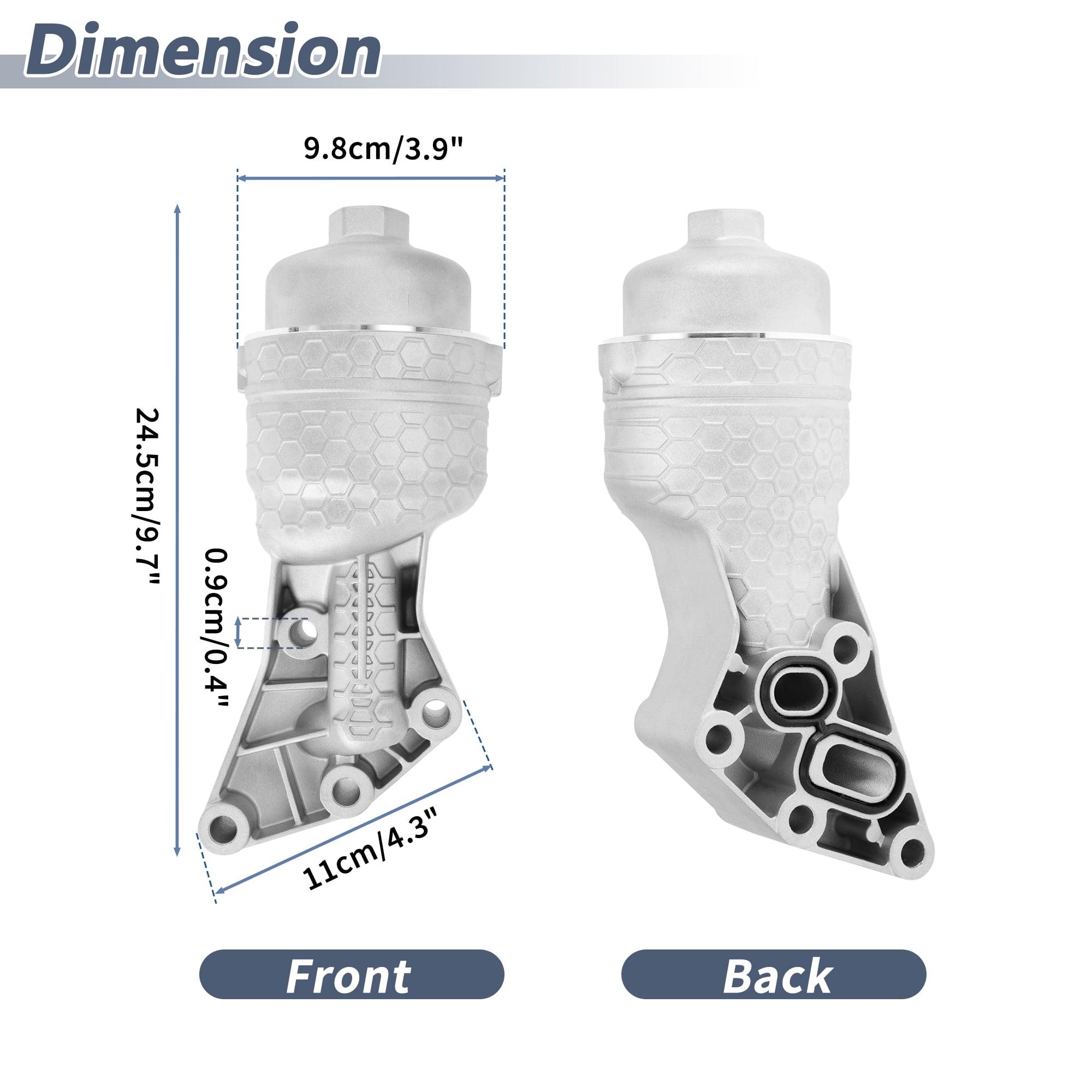 Unique Bargains No.263003LAA0 Upgrade Aluminum Oil Filter Housing Assembly for Hyundai for Genesis G80 Palisade Complete Engine Oil Filter for Kia Sorento Cadenza Sedona 2019-2020 V6 3.3L 3.8L