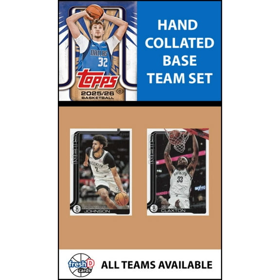 2025-26 Topps Flagship Team Set Brooklyn Nets Cam Thomas