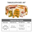 thumbnail image 5 of ZICANCN Round Table Cloths 60 Inch, Fox Hedgehog Warm Season Table Cover Waterproof Washable Outdoor Picnic Tablecloth, 5 of 8