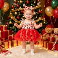 thumbnail image 2 of OJSFQUFP Girls' Climbing Clothes Christmas Baby Party Clothes Suspender Straps Polka Dot Mesh Ha Clothing Skirt Hair Two Piece Set, 2 of 8