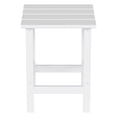thumbnail image 4 of Costaelm Paradise Adirondack Outdoor Patio Side Square End Table Small Poly Lumber HDPE Weather Resistant, White, 4 of 7
