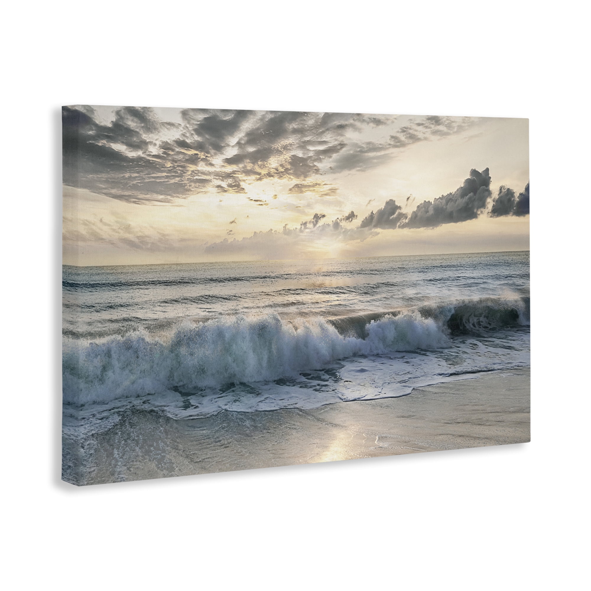 Stupell Industries Sunset Foam Along Shoreline Canvas Wall Art, design by Mike Calascibetta