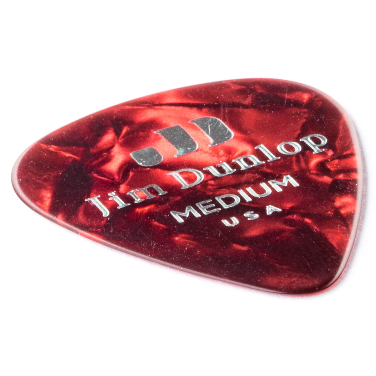 Dunlop Celluloid Guitar Picks, Medium, Red Pearloid, 72-Pack