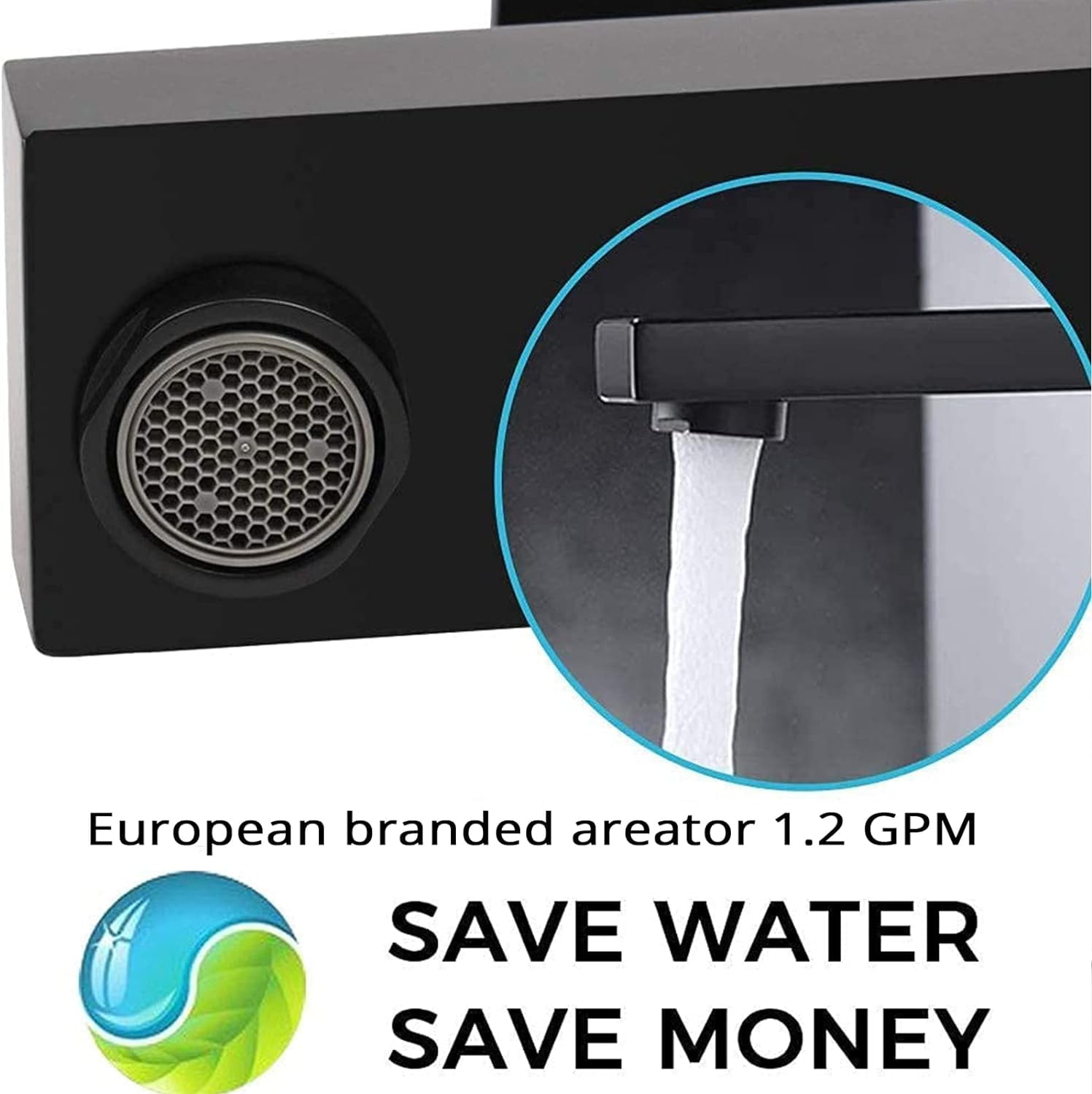 Matte Black Bathroom Faucet - HausinLuck Modern Lead-Free Lavatory Bathroom Sink Faucet with All Metal Pop Up Drain