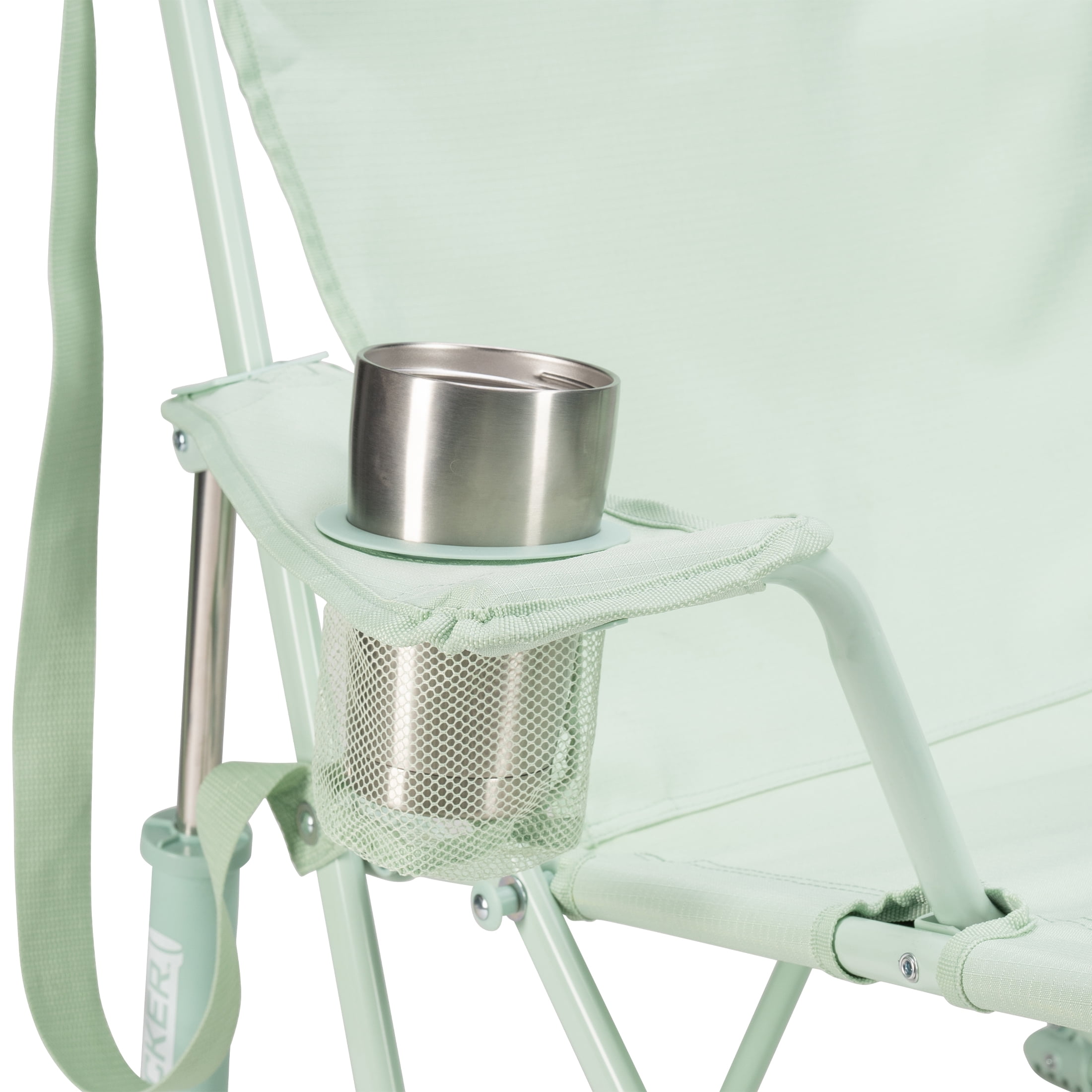 GCI Outdoor Kickback Rocker Low Profile Rocking Camp Chair, Pastel Green