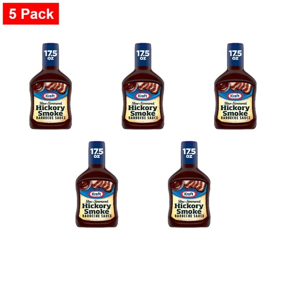 Kraft Hickory Smoke Slow-Simmered BBQ Sauce 17.5 oz - 5 Pack