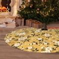 thumbnail image 6 of Picia Daisies Flowers Print Christmas Tree Skirt , Christmas Tree Skirt Ornaments for Merry Christmas Holiday Party Decorations Indoor Outdoor-36", 6 of 7