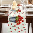 thumbnail image 3 of Table Runners 90 Inches Long Dress Scarves, Red Tulip Flowers Farmhouse Coffee/Dining/Kitchen Table Runner for Living Room, Spring Floral Vintage Drum Country Blue 13x90 Inch, 3 of 9