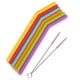 thumbnail image 3 of Silicona Reutilizable Pajas Accesorios para beber Bebidas Batido Batido Flexible Paja Botella de agua Reemplazo Color aleatorio 6 Piezas 2 Pinceles Monstrate HA011566-01, 3 of 7