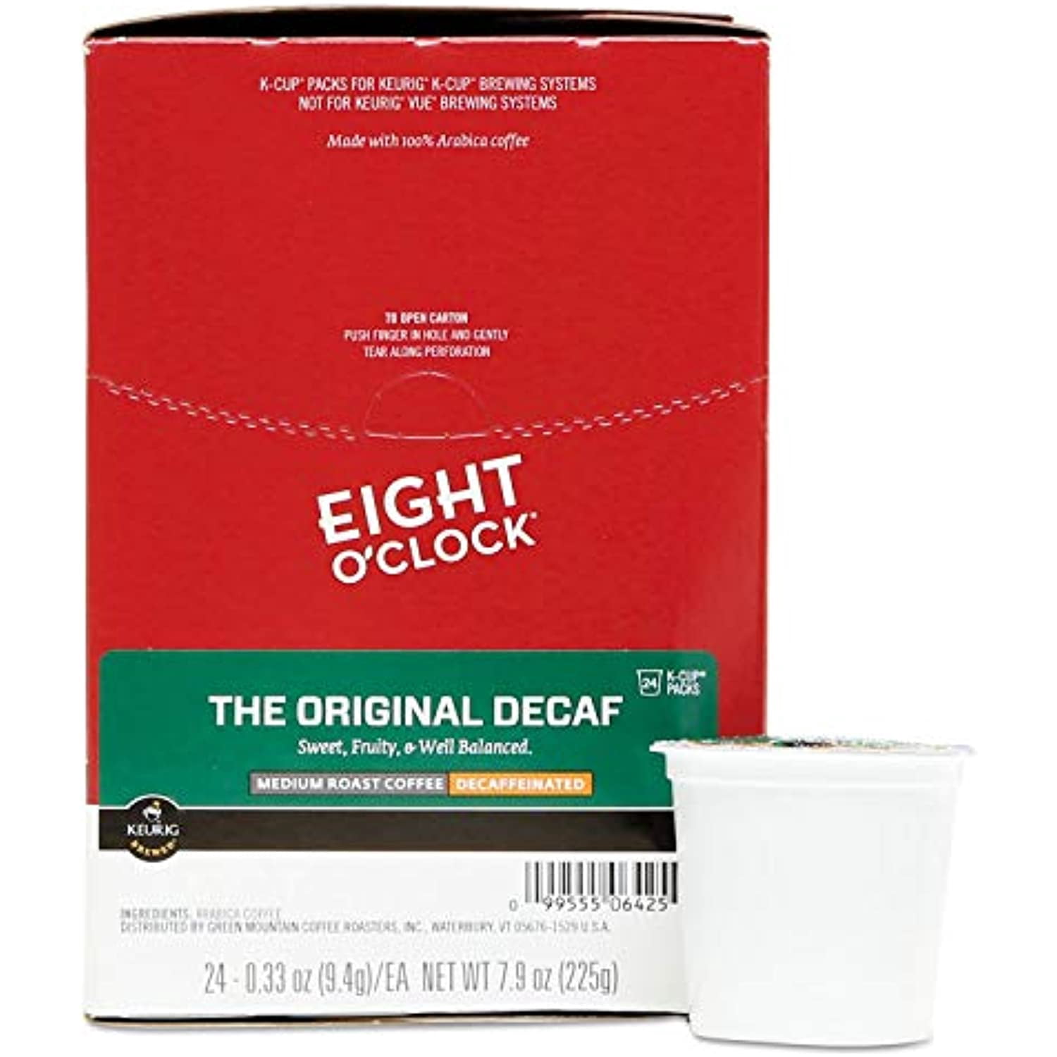 Eight Oclock 6425 Original Decaf Coffee K-Cups, 24/Box