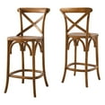 thumbnail image 6 of Counter Stool Chair, Walnut, Wood, Bar Pub Cafe Bistro Dining Kitchen Hospitality Restaurant, Modern Contemporary HB33826, 6 of 11