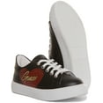 thumbnail image 5 of Guess Ellie Kid's Lace Up Heart Print Casual Synthetic Sneakers In Black Size 12, 5 of 6