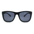thumbnail image 2 of Kush Mens Rounded Rectangular Horn Rim Matte Sporty Plastic Sunglasses Matte Black - Black, 2 of 4