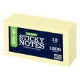 Pen + Gear Sticky Notes 12 Pack, Yellow, 3 inches X 3 inches, 100