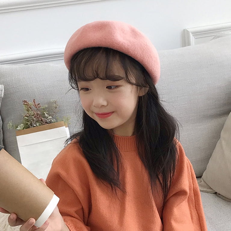 D-GROEE Wool Beret Hat Warm Woolen French Artist Hat Cap  display picture 2