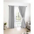 thumbnail image 3 of Black White Striped Blackout Curtains for Bedroom/Living Room, Thermal Insulated Kitchen Curtains, Modern Farmhouse Geometric Grommet Darkening Window Treatment Drapes 52"x84"x2, 3 of 8
