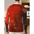 thumbnail image 2 of Long Sleeve Tops Men Blouse Christmas 3D Print Shirts Blouse Men Shirts Elegant Shirts Work Blouse Slim Fit Shirt Regular Shirts Plus Size Red XL, 2 of 6