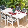 thumbnail image 2 of Valentine's Day Table Cloths for 4 Foot Rectangle Tables, Red Truck Roses Romantic Love Heart Sweet Patio Waterproof Elastic Fitted Tablecloths, Washable Rectangular Table Cover for Camping, 2 of 8