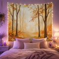 thumbnail image 2 of Misty Autumn Forest with Orange and Gold Leaves Peaceful Watercolor for Nature Lovers Forest Art Decor Thanksgiving Gift Tapestry Wall Hanging for Bedroom and Living Room, 2 of 6