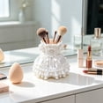 thumbnail image 6 of onlyliua Princess Dress Desktop Storage Box Princess Skirt Pen Holder Cute Girly Makeup Brush Organizer Decorative Tabletop Storage for Teens Dorm Room Gift Idea, 6 of 6