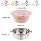 thumbnail image 3 of Ounissouiy Colador de escurridor de acero inoxidable, herramienta de cocina multifuncional de calidad alimentaria, no tóxico, 1 colador Cocina y Comedor Beige, 3 of 6