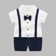 thumbnail image 2 of Odeerbi Niños Caballero Romper Con Corbata de Manga Corta Cuello Algodón Vestido Formal, 2 of 3