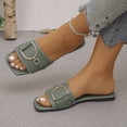 thumbnail image 6 of DIVVce Rhinestone Buckle Slide Mules For Women Square Toe Comfort Slip On Casual Dress Footwear, 6 of 8