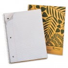 Ampad Recycled Envirotech Natural - Ampad Earthwise Recycled 3HP Notebook - 80 Sheets Letter - 8.50