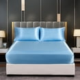 thumbnail image 2 of Full Size 4 Piece Sheet Set - 4 Piece Bedding Sheets & Pillowcases - Hotel Luxury, Extra Soft, Cooling Bed Sheets - Easy Care, Wrinkle, Fade, Stain Resistant (Full, Light Blue), 2 of 5