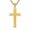 Gold3, variant on Crown of Thorns Necklace, 14K Gold Plated Sword Cross Christian Pendant, Religious Jewelry for Men and Women