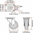 thumbnail image 2 of Ruedas Caster FactorDuty de 4 pulgadas con freno y placa, paquete de 8, rojas, 2 of 7
