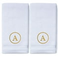 thumbnail image 3 of Monogrammed Hand Towels for Bathroom Kitchen Makeup | Personalized Gift for Wedding-Bridal | Classic Font Custom Luxury Turkish Towel | Spa Collection, Oversized, 16 X 30 Inch, Set of 2, 3 of 3