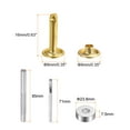 thumbnail image 2 of Uxcell 100 Sets Leather Rivets 9mm x 16mm Metal with 3 Setter Tools for Craft, Gold Tone, 2 of 6
