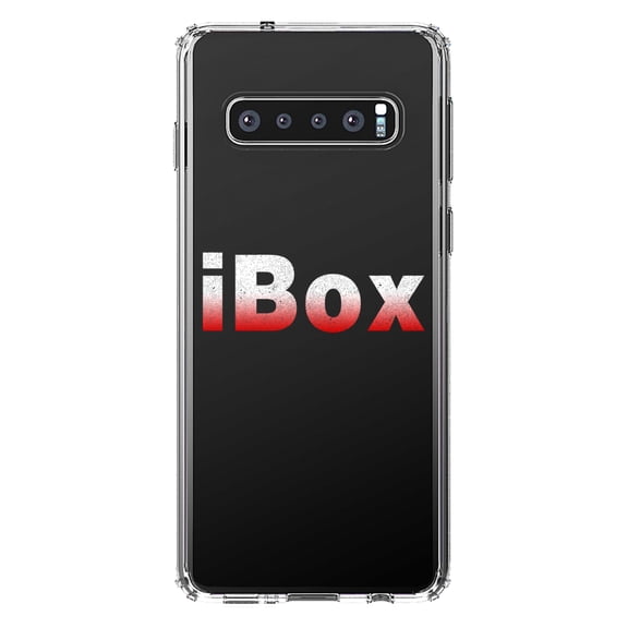 DistinctInk Clear Shockproof Hybrid Case for Samsung Galaxy S10 (6.1" Screen) - TPU Bumper Acrylic Back Tempered Glass Screen Protector - iBox Boxing