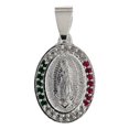 thumbnail image 1 of JOYARIS Dije Medalla Virgen De Guadalupe Zirconias Plata Ley 925 DM-0000376, 1 of 3