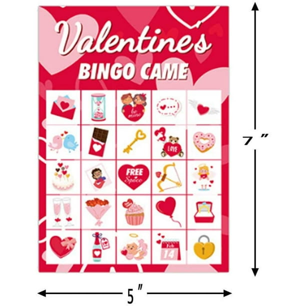 valentine-s-day-bingo-games-for-kids-bingo-cards-with-24-players-for-valentine-party-games-crafts-classroom-activities-walmart-ca for 24 Valentine Bingo Cards Free Printable Valentine's Day Bingo Games for Kids, Bingo Cards with 24 Players for Valentine Party Games Crafts Classroom Activities - Walmart.ca for 24 Valentine Bingo Cards Free Printable