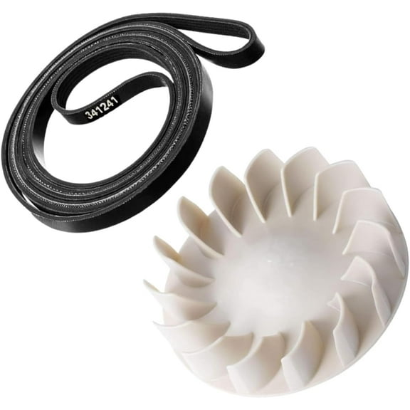 Scaroo 694089 & 341241 Dryer Blower Wheel And Dryer Belt For Whirlpool