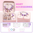 thumbnail image 2 of Charm Bracelet Making Kit - Girls 66 Pcs DIY Beaded Jewelry Making Kit for Girls Toys Crafts for Teen Girls Ages 5 6 7 8-12, with a Portable Bracelet Organizer Box, 2 of 7