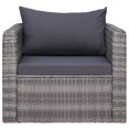 thumbnail image 4 of vidaXL Ensemble de Salon de Jardin 7 Pcs avec Coussins en Rotin Poly Gris, 4 of 5
