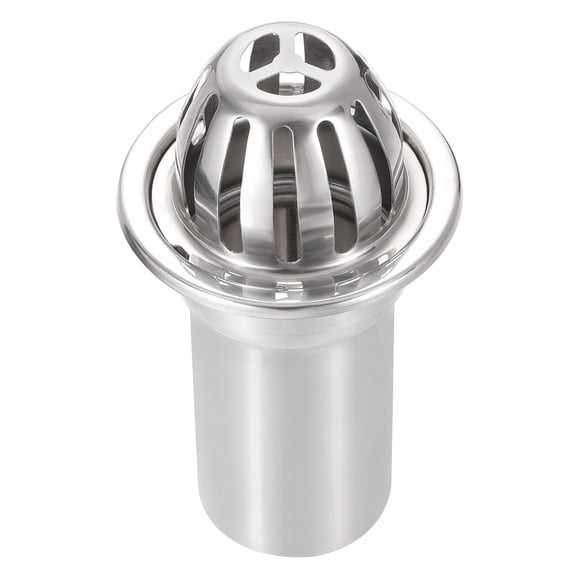 Uxcell Roof Floor Drain 201 Stainless Steel Dome Floor Drain Cover Round Shaped Roof Floor Drain Outdoor(95mm/ 3.7")