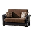 thumbnail image 3 of Ottomanson Superstar Sleeper Loveseat, Brown Chenille, 3 of 7