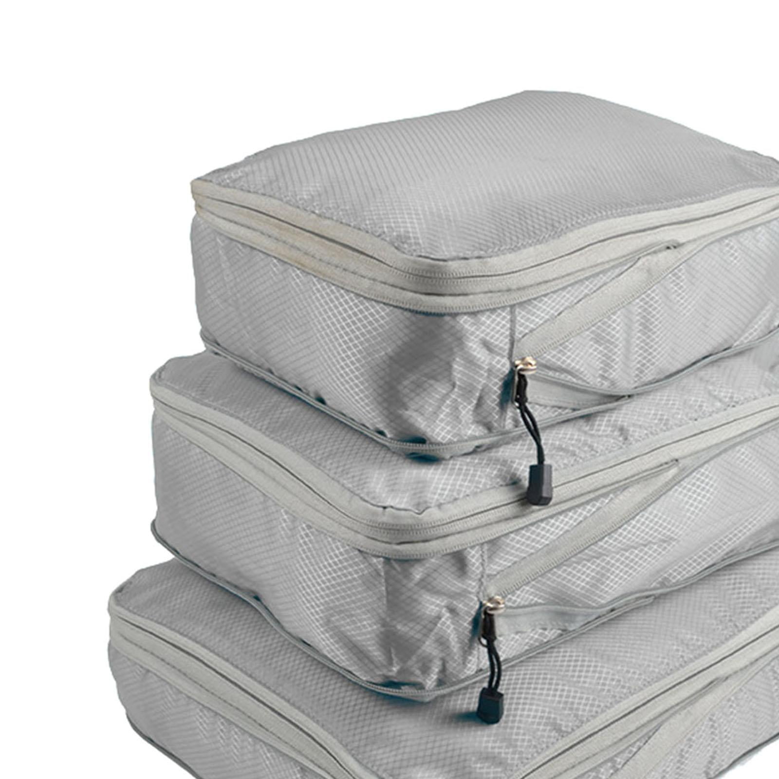 FVDPWYE Compression Travel Packing Cube, Pouch Waterproof Expandable Toiletry Bags Gray