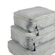 thumbnail image 2 of Organizador de equipaje tipo cubo, bolsas de aseo comprimibles, plegables y ligeras. Gris, 2 of 6